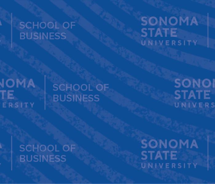 School of Business logo in a tiled pattern