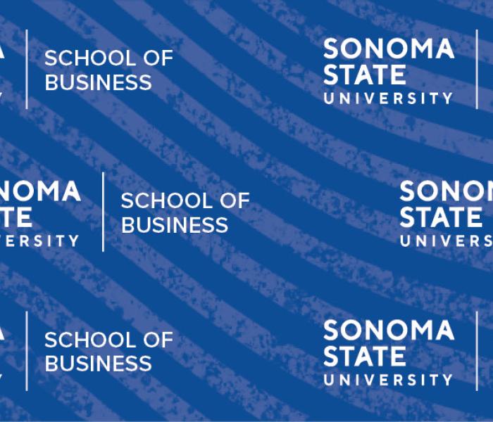 School of Business logo in a tiled pattern
