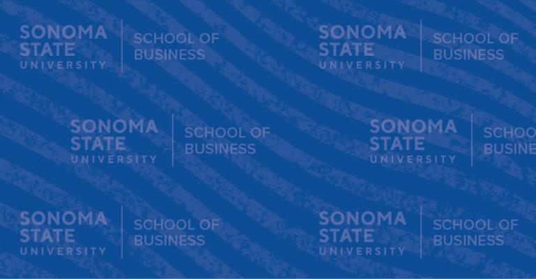 School of Business logo in a tiled pattern