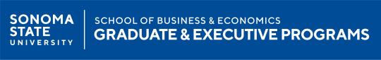 Sonoma State School of Business and Economics Graduate Programs Logo
