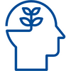 head with plant inside it