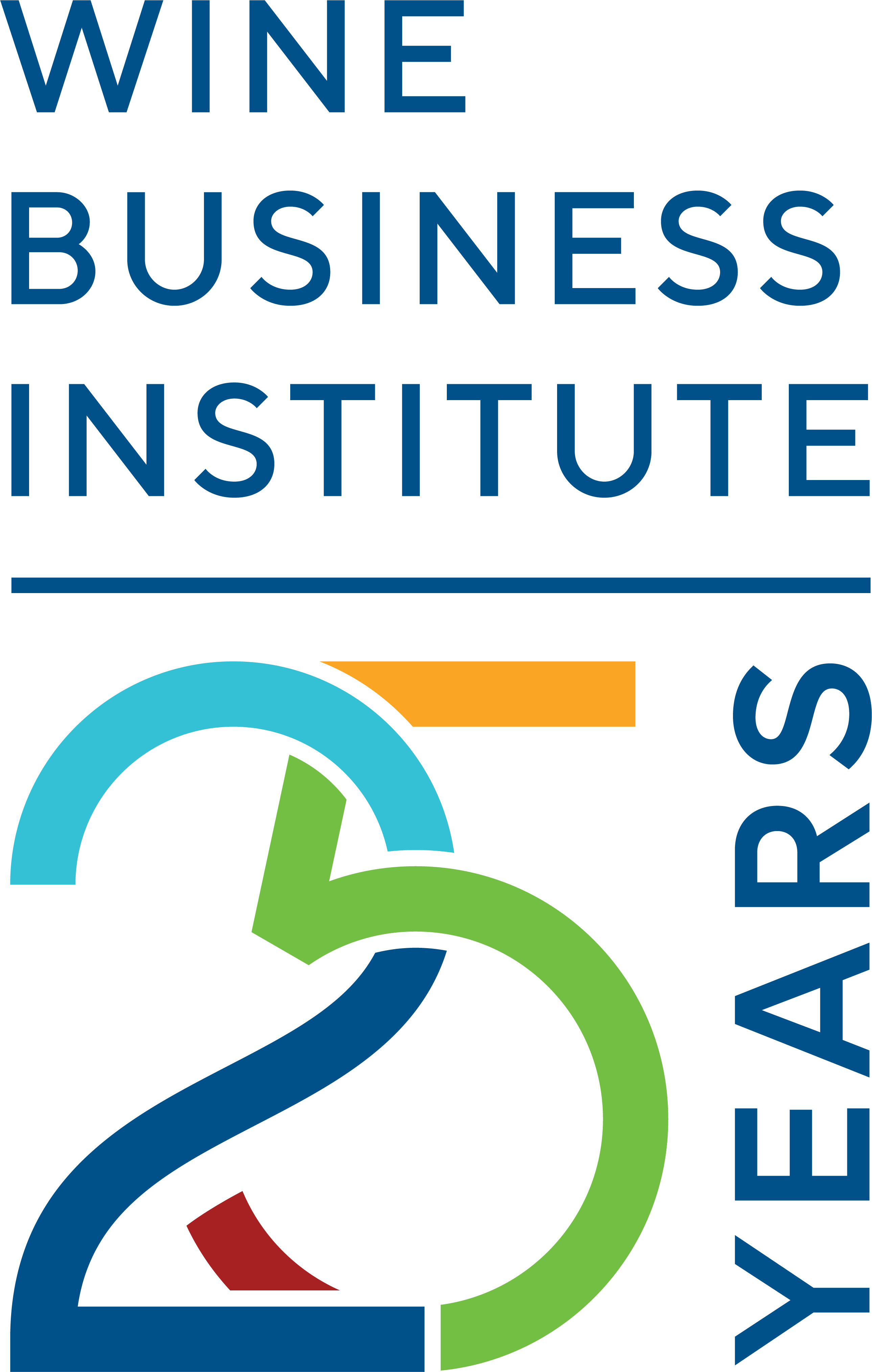 Wine Business Institute 25th anniversary logo